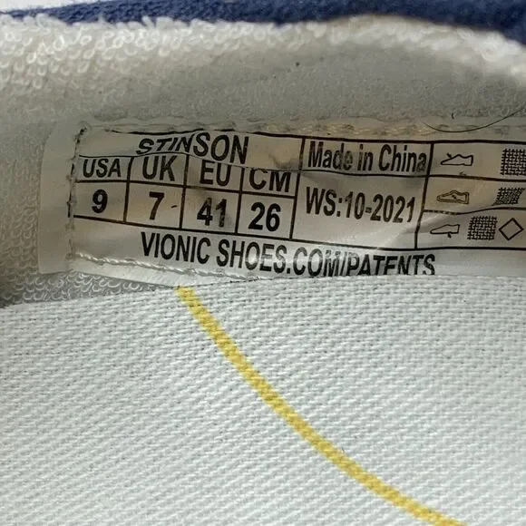 Vionic Beach Stinson Navy Blue Sneakers - Picture 5 of 10